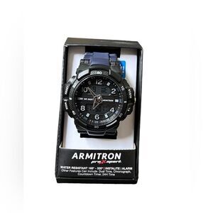 NEW Armitron Pro Sport Blue Black Digital Watch